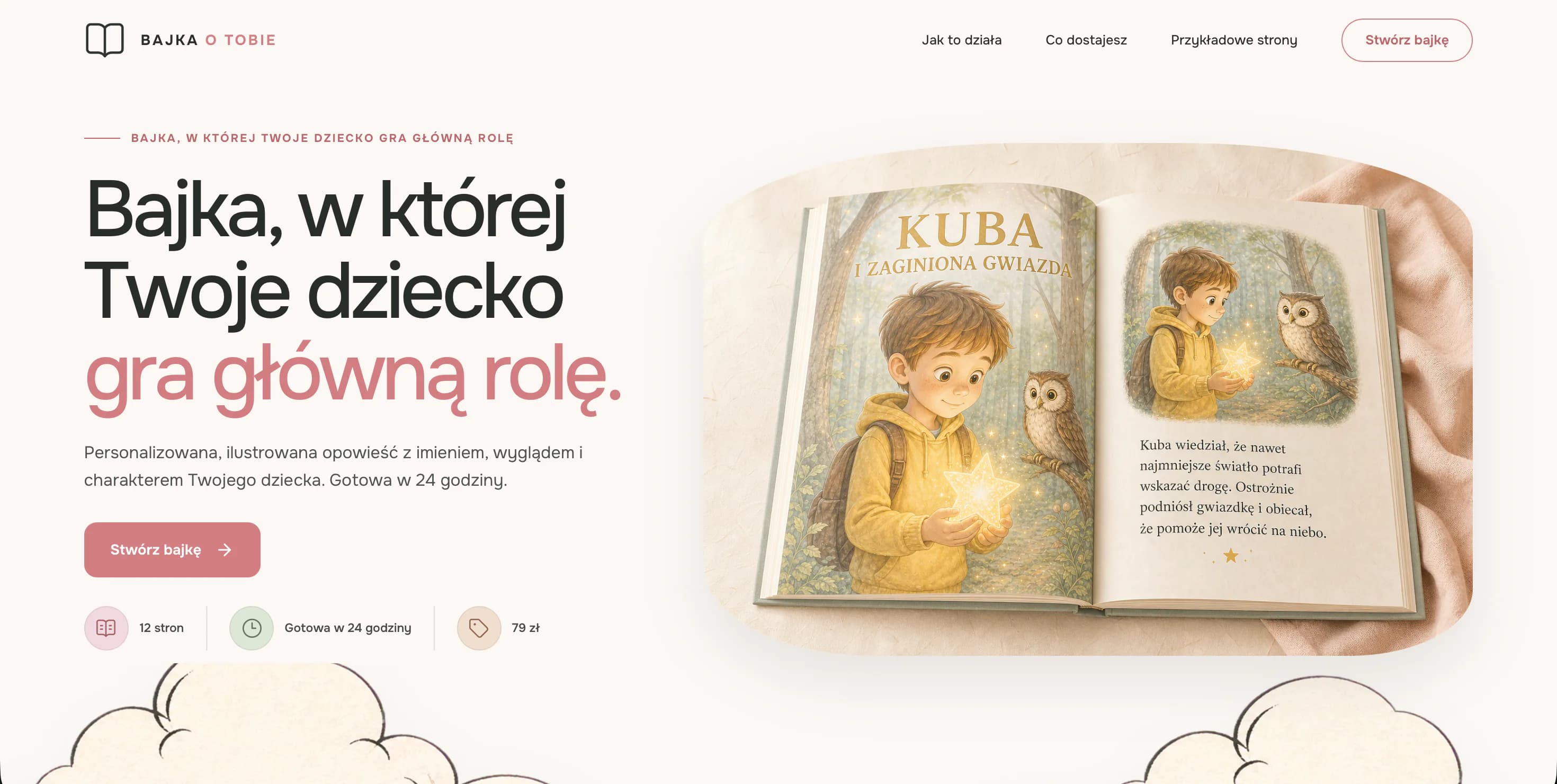 Podgląd strony Bajka o Tobie